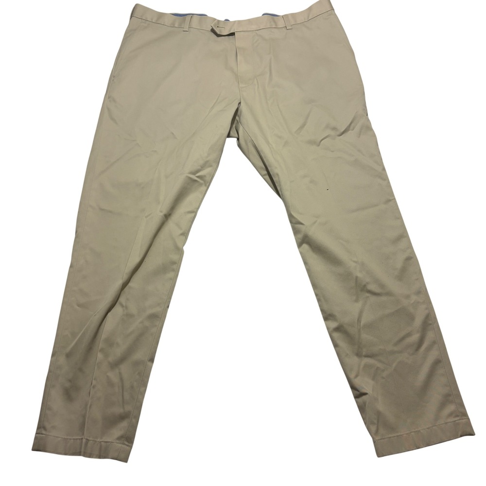 Brooks Brothers Milano Lightweight Advantage Chino Tan Khaki Mens 40x30 Slim Fit